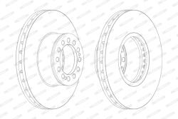 FERODO Disc Frana Fcr214A Erf Ect Man E2000/F2000/Hocl/Lion´S/Lion´S City/Lion´S Star