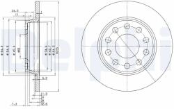 DELPHI Disc Frana Bg3674C Audi A4 B5/A4 B6/A4 B7/A4 B8 Seat Exeo (BG3674C)