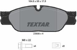 TEXTAR Set Placute Frana, Frana Disc 2390801 Daimler Super Eight Jaguar S-Type Ii/Xj (2390801)