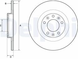 DELPHI Disc Frana Bg4662C Citroën C4 Picasso Ii/C4 Spacetourer/C5 Aircross/C5 X Ds Ds 7 (BG4662C)