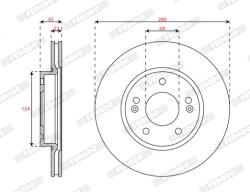 FERODO Disc Frana Ddf3056C Hyundai Ioniq Kia Niro/Niro I