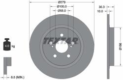 TEXTAR Disc Frana 92228303 Lexus Ct Toyota Urban Cruiser (92228303)
