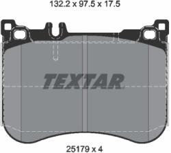 TEXTAR Set Placute Frana, Frana Disc 2517903 Brabus 40S Mercedes-Benz Cls/E-Class (2517903)