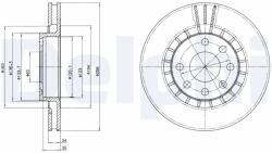 DELPHI Disc Frana Bg2443 Daewoo Aranos/Cielo/Espero/Lanos/Lemans/Nubira/Prince (BG2443)