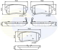 COMLINE Set Placute Frana, Frana Disc Cbp32016 Hyundai Accent Iii/Kona/I20 I/I30/Ix20
