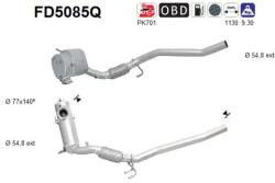 AS Filtru Funingine/Particule, Sist. De Esapament Fd5085Q Audi A3 Seat Altea/Leon (FD5085Q)