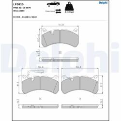 DELPHI Set Placute Frana, Frana Disc Lp3820 Maserati Ghibli Iii/Quattroporte Vi