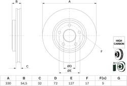 Bosch Disc Frana 0986479G78 Jeep Grand Cherokee/Grand Cherokee Iii/Grand Cherokee Iv (0986479G78)