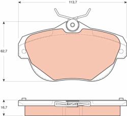 TRW Set Placute Frana, Frana Disc Gdb1664 Citroën C6