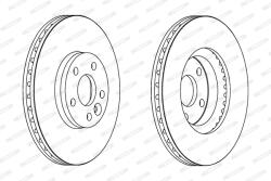 FERODO Disc Frana Ddf1567C Ford Galaxy Ii/Galaxy Mk Ii/Mondeo Iv/S-Max Volvo S60 Ii
