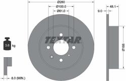 TEXTAR Disc Frana 92125403 Honda Civic Vi/Civic Vi Aerodeck/Civic Vii