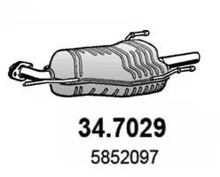 ASSO Toba Esapament Finala 34.7029 Opel Astra G Vauxhall Astra Mk Ivhatchback