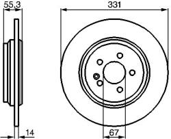 Bosch Disc Frana 0986478995 Mercedes-Benz M-Class