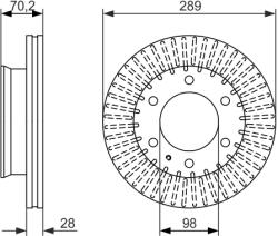 Bosch Disc Frana 0986479711 Ford Ranger Ford Asia & Oceania Everest/Ranger Pick-Up