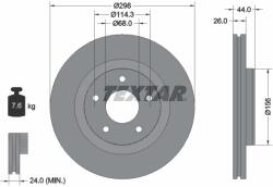 TEXTAR Disc Frana 92285905 Nissan Juke/Pulsar (92285905)