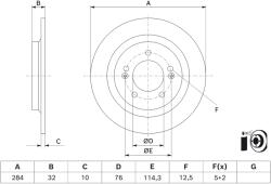 Bosch Disc Frana 0986479J22 Hyundai Kona/Sonata Viii Kia Niro Ii (0986479J22)