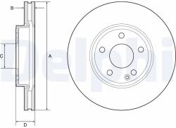 DELPHI Disc Frana Bg4788C Mercedes-Benz A-Class/B-Class/Cla/Cla Shooting Brake (BG4788C)