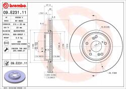 BREMBO Disc Frana 09. E231.11 Acura (Gac) Cdx Honda Accord X/Cr-V V/E: Ny1 (09.E231.11)