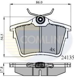 COMLINE Set Placute Frana, Frana Disc Cbp01252 Citroën C5 Iii Peugeot 407/607