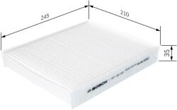 Bosch Filtru, Aer Habitaclu 1987432539 Ford C-Max/Focus C-Max/Galaxy Ii/Galaxy Mk Ii