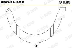 GLYCO Saiba Distantier, Arbore Cotit A203/20.10Mm Citroën Ax/Berlingo/Bx/C15/C2/C3 I (A203/20.10mm)