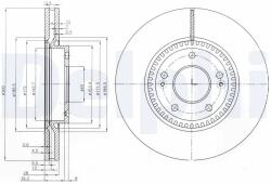 DELPHI Disc Frana Bg4011 Hyundai Grandeur/Sonata V/Sonata Vi/Tucson/I30/I40 I/I40 I Cw (BG4011)