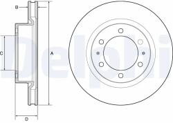 DELPHI Disc Frana Bg4925C Toyota Fortuner/Hilux Vii/Hilux Vii Pick-Up/Hilux Viii