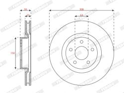 FERODO Disc Frana Ddf3021C Ford Focus Iv/Kuga Iii