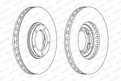 FERODO Disc Frana Ddf1658 Hyundai H-1/H-1 / Starex/H-1 Travel/H100/Highway (DDF1658)