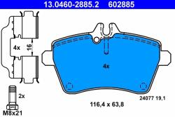 ATE Set Placute Frana, Frana Disc 13.0460-2885.2 Mercedes-Benz A-Class