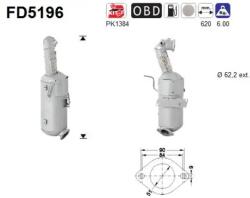 AS Filtru Funingine/Particule, Sist. De Esapament Fd5196 Chevrolet Aveo Opel Astra J