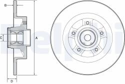 DELPHI Disc Frana Bg9115Rs Renault Megane Ii/Scénic Ii/Scénic Iii (BG9115RS)