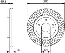 Bosch Disc Frana 0986479527 Mitsubishi Grandis