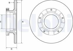 DELPHI Disc Frana Bg4673 Ford Tourneo Custom V362/Transit Custom V362/Transit V363 (BG4673)