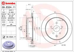BREMBO Disc Frana 09. E524.11 Lexus Rx