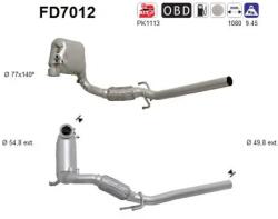 AS Filtru Funingine/Particule, Sist. De Esapament Fd7012 Seat Cordoba/Ibiza Iii