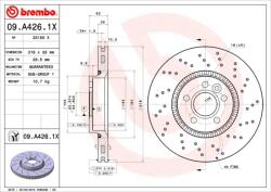 BREMBO Disc Frana 09. A426.1X Ford Galaxy Ii/Galaxy Mk Ii/S-Max Volvo S60 Ii/S80 Ii (09.A426.1X)