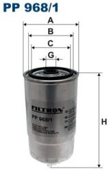 FILTRON Filtru Combustibil Pp968/1 Alfa Romeo 147/156/166/Gt Askam Fora Bmc Megastar (PP968/1)