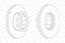 FERODO Disc Frana Fcr120A Mercedes-Benz Conecto/O 340/O 404/Tourismo