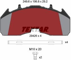 TEXTAR Set Placute Frana, Frana Disc 2942602 Scania G Ii/L/P Ii/R Ii/S (2942602)