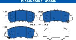ATE Set Placute Frana, Frana Disc 13.0460-5569.2 Mitsubishi Eclipse