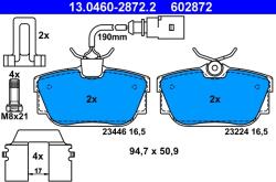 ATE Set Placute Frana, Frana Disc 13.0460-2872.2 Ford Galaxy I Seat Alhambra