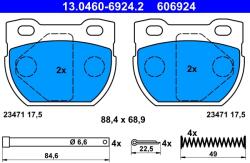 ATE Set Placute Frana, Frana Disc 13.0460-6924.2 Land Rover Defender/Defender Pick Up
