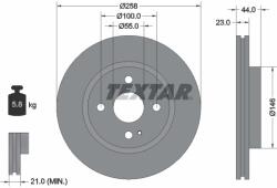 TEXTAR Disc Frana 92166803 Ford Fiesta/Fiesta Vi Ford (Changan) Fiesta Mazda 2
