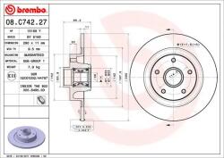 BREMBO Disc Frana 08. C742.27 Renault Megane Iv/Scénic Iv/Talisman