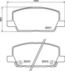 BREMBO Set Placute Frana, Frana Disc P07012 Buick (Sgm) Encore/Encore Gx/Envision (P07012)