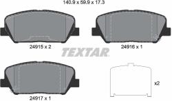 TEXTAR Set Placute Frana, Frana Disc 2491501 Hyundai Genesis/Grandeur/Veloster/I30 (2491501)