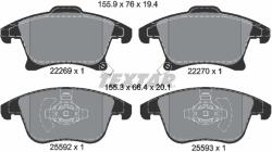 TEXTAR Set Placute Frana, Frana Disc 2226901 Ford Galaxy Iii/Galaxy Mk Iii/Mondeo V (2226901)