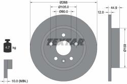 TEXTAR Disc Frana 92205503 Buick Encore Buick (Sgm) Encore/Encore Gx/Excelle/Excelle Xt