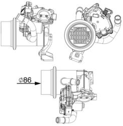 MAHLE Radiator, Recirculare Gaze De Esapament Ce18000P Skoda Yeti Vw Beetle/Caddy Iv